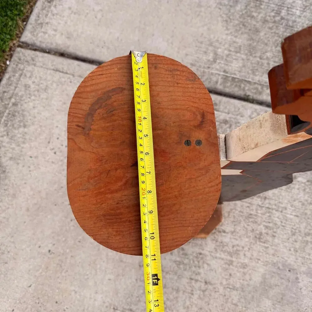 VTG Wooden Butler Silent Valet Stand Drink Tray Hand Painted Man Cave Art 38